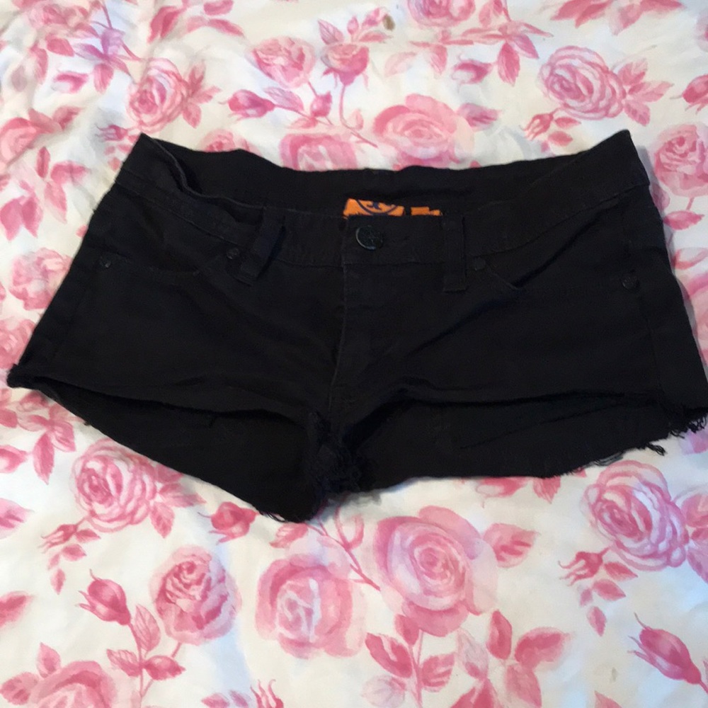 Tony Burch black jean shorts